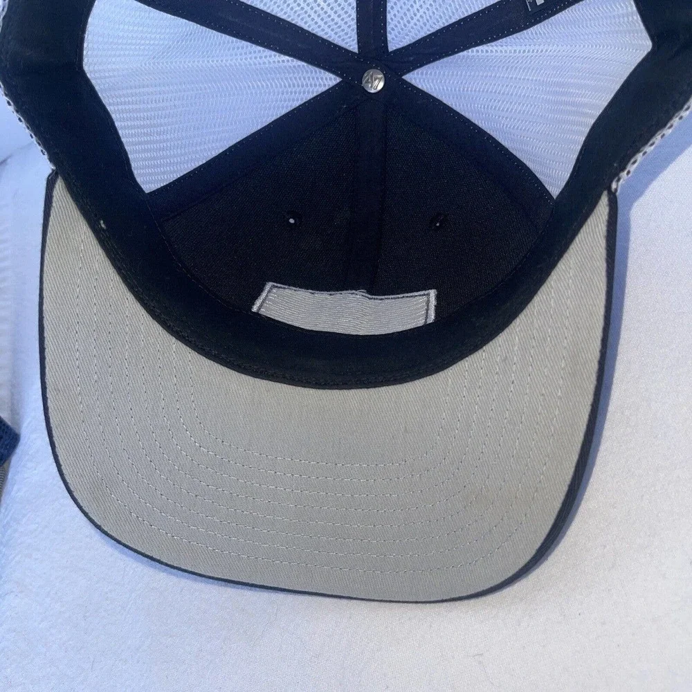 Vegas Golden Knights NHL '47 Brand Black Adjustable SnapBack Back Hat White Mess - Picture 8 of 11